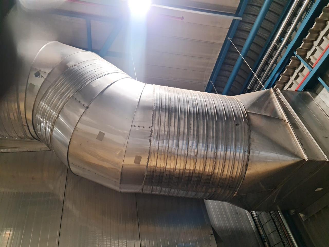 Custom sheet metal transition between rectangular plenum and spiral duct